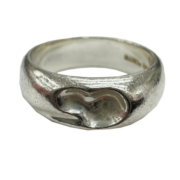 TIFFANY&Co. Tiffany Curved Heart Ring Silver 925 SV925 Women's